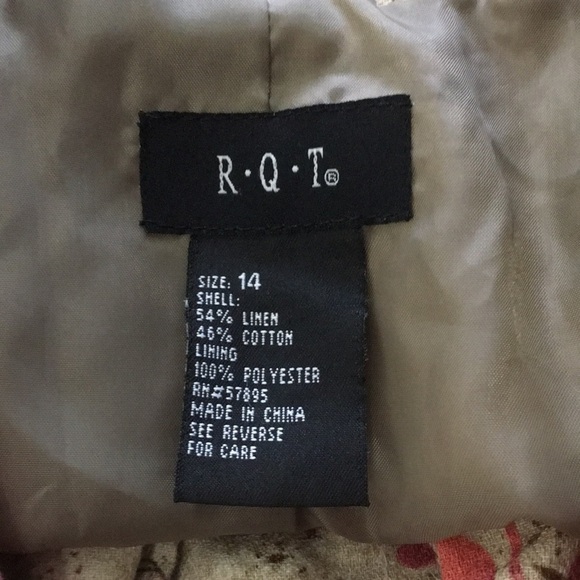 rqt Floral Blazer Tan & Pink Size 14 - Picture 9 of 9